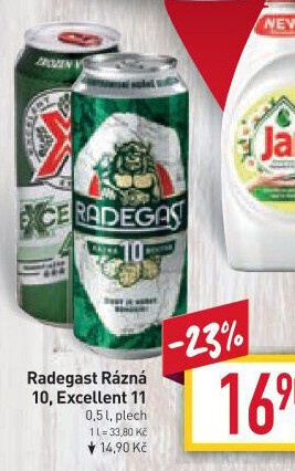 Pivo světlé výčepní Rázná 10° Radegast