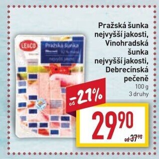 Šunka pražská nejvyšší jakosti LE&amp