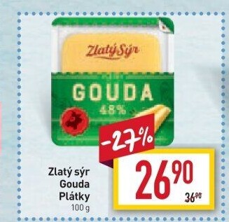 Sýr Gouda 48% Zlatý sýr Milkpol