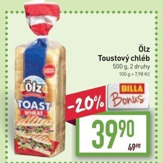 Toustový chléb Ölz