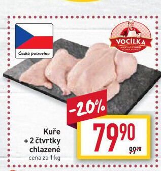 Kuře + 2 čtvrtky Vocílka
