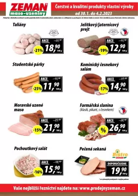 akční leták ZEMAN maso - uzeniny 30.1.2023-4.2.2023