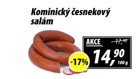 Salám kominický česnekový točený