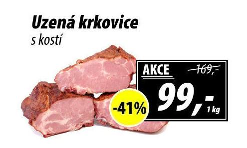 Uzená krkovice s kostí