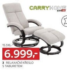 RELAXAČNÍ KŘESLO S TABURETEM