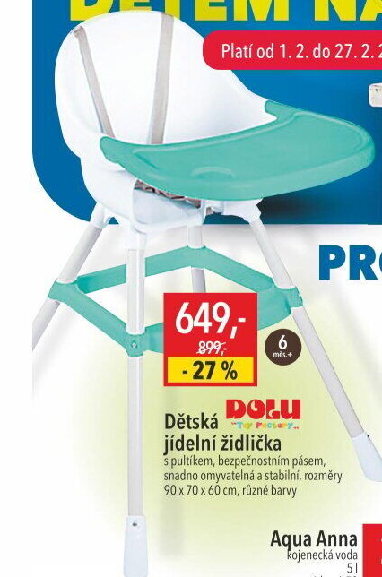 Dětská jídelní židle Dolu