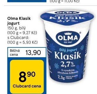 Bílý jogurt Klasik Olma