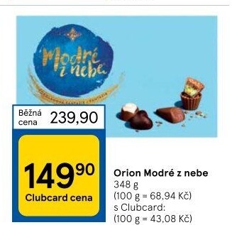 Bonboniéra Košíčky Modré z nebe Orion