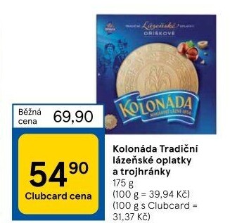 Lázeňské oplatky Kolonáda Opavia