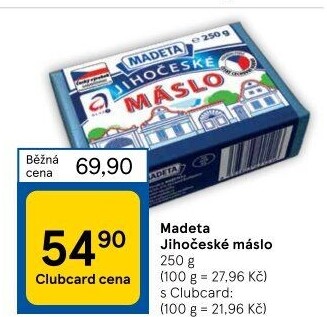 Máslo Jihočeské Madeta