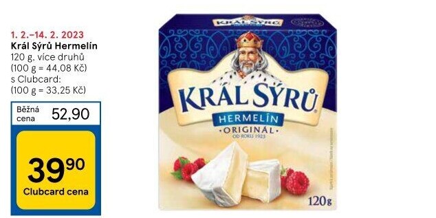 Sýr Hermelín Král sýrů