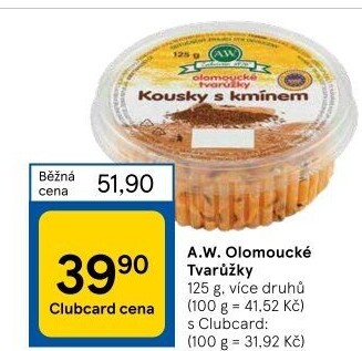 Sýr tvarůžky olomoucké A.W.