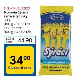Sýrové tyčinky Sýráci Moravia