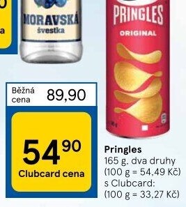 Chipsy Pringles - tubus