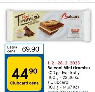 Dezert mini Tiramisu Balconi