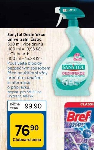 Dezinfekční univerzální čistič ve spreji Sanytol