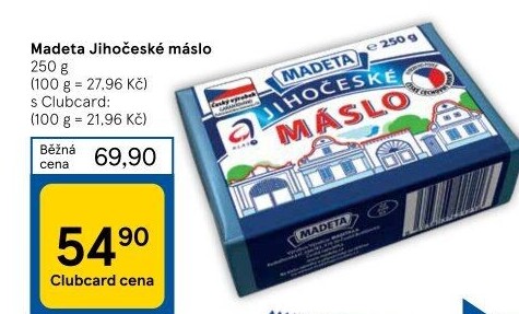 Máslo Jihočeské Madeta