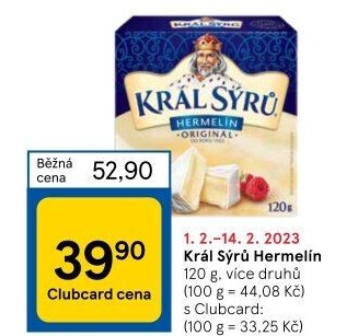 Sýr Hermelín Král sýrů
