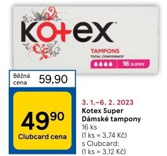 Tampony Kotex