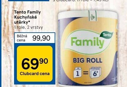 Utěrky kuchyňské 2vrstvé Family Big roll Tento