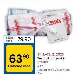 Utěrky látkové Tesco