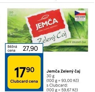 Zelený čaj Jemča