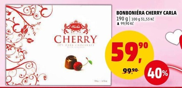 Bonboniéra Višně v čokoládě Cherry Carla