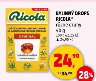 Bylinné bonbony Ricola