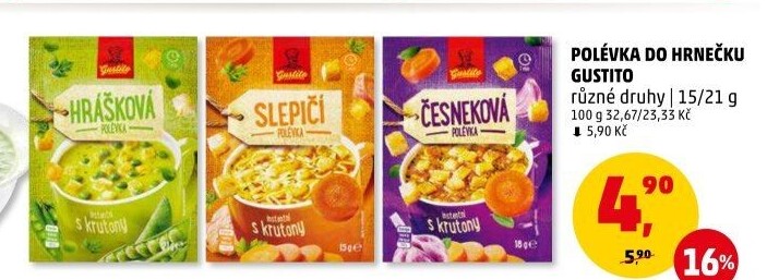 Instantní polévka do hrnečku Gustito