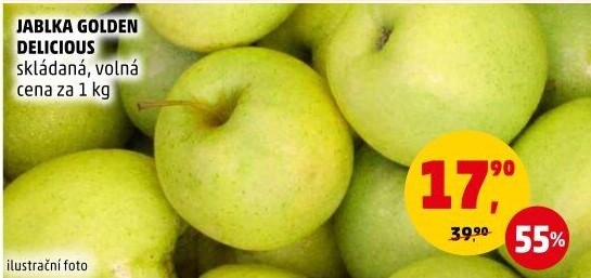 Jablka Golden Delicious