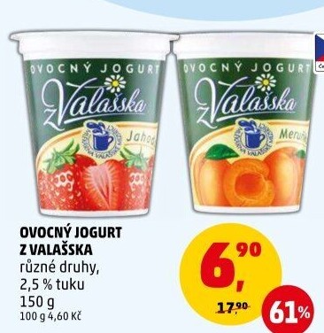 Jogurt ovocný z Valašska Mlékárna Valašské Meziříčí