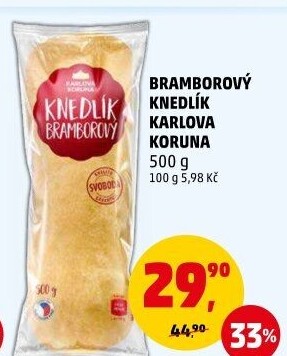Knedlík bramborový Karlova Koruna