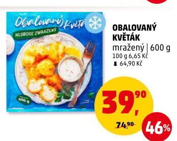 Květák obalovaný mražený