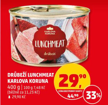 Lunchmeat drůbeží Karlova Koruna