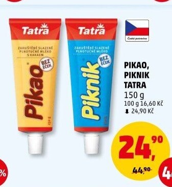 Mléko kondenzované Pikao Tatra