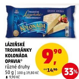 Oplatky trojhránky Kolonáda Opavia