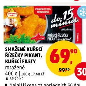 Řízečky kuřecí smažené mražené Pikant Vodňanské kuře