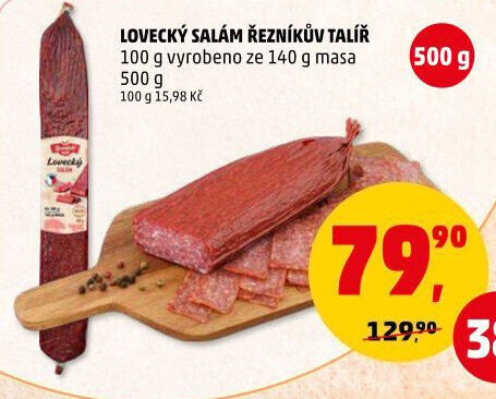 Salám lovecký Řezníkův talíř