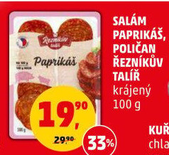 Salám Paprikáš Řezníkův talíř