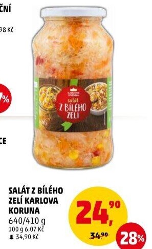 Salát z bílého zelí Karlova Koruna