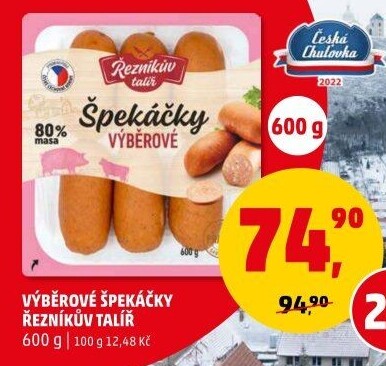 Špekáčky výběrové Řezníkův talíř