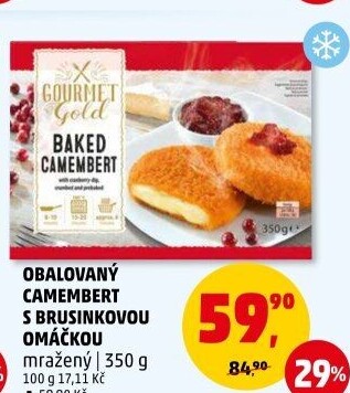 Sýr Camembert smažený mražený Gourmet Gold