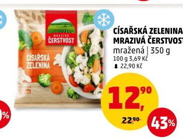 Zelenina císařská mražená Mrazivá Čerstvost
