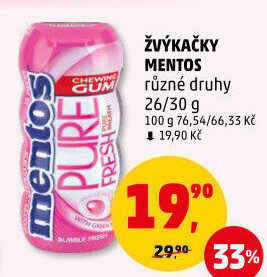 Žvýkačky Mentos