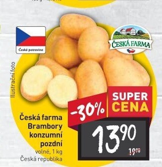 Brambory konzumní pozdní Česká farma