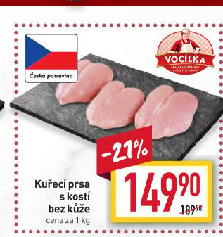 Kuřecí prsa s kostí Vocílka