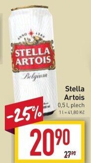 Pivo světlý ležák Stella Artois