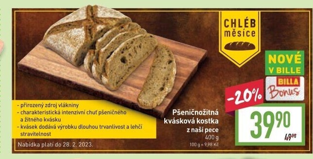 Pšeničnožitná kvásková kostka