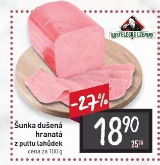 Šunka dušená hranatá Kostelecké uzeniny
