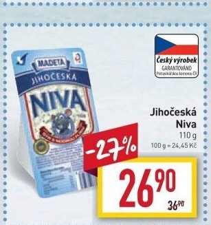 Sýr Niva Jihočeská 50% Madeta